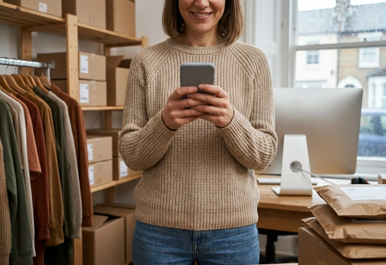 An entrepreneur with their own brand reviews the campaign