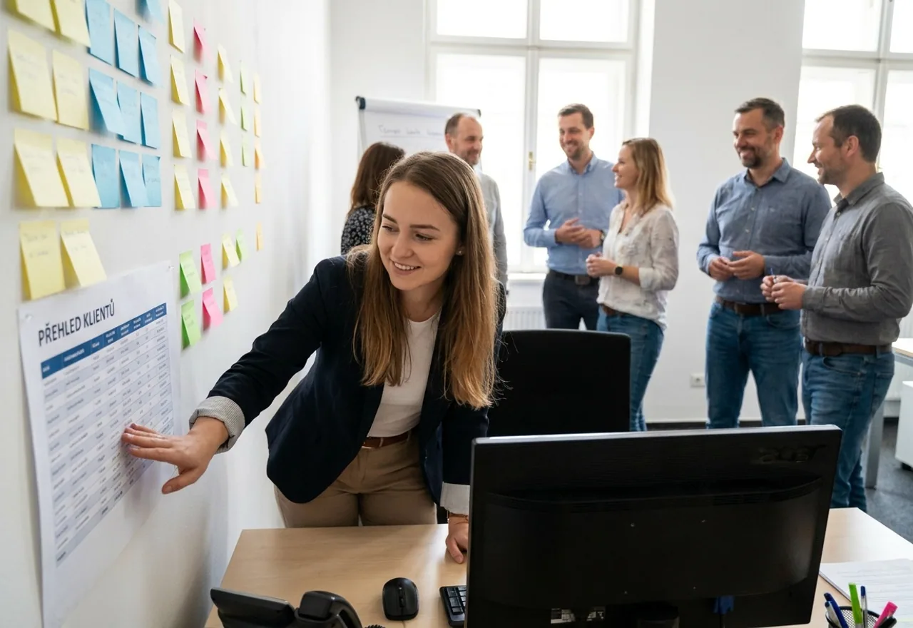 Freelance marketér pracuje na několika klientských kampaních