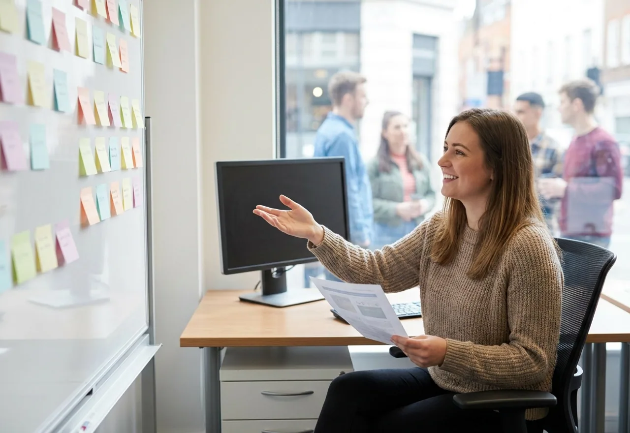 A freelance marketer works on multiple client campaigns