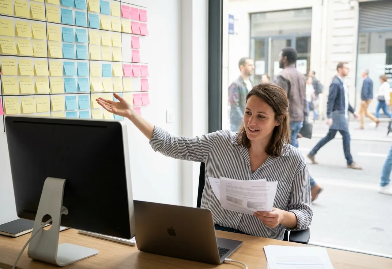 Un marketeur indépendant travaille sur plusieurs campagnes clients