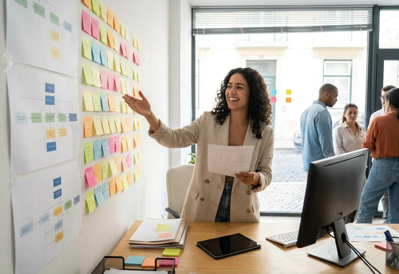 Marketer freelance trabalha em várias campanhas de clientes