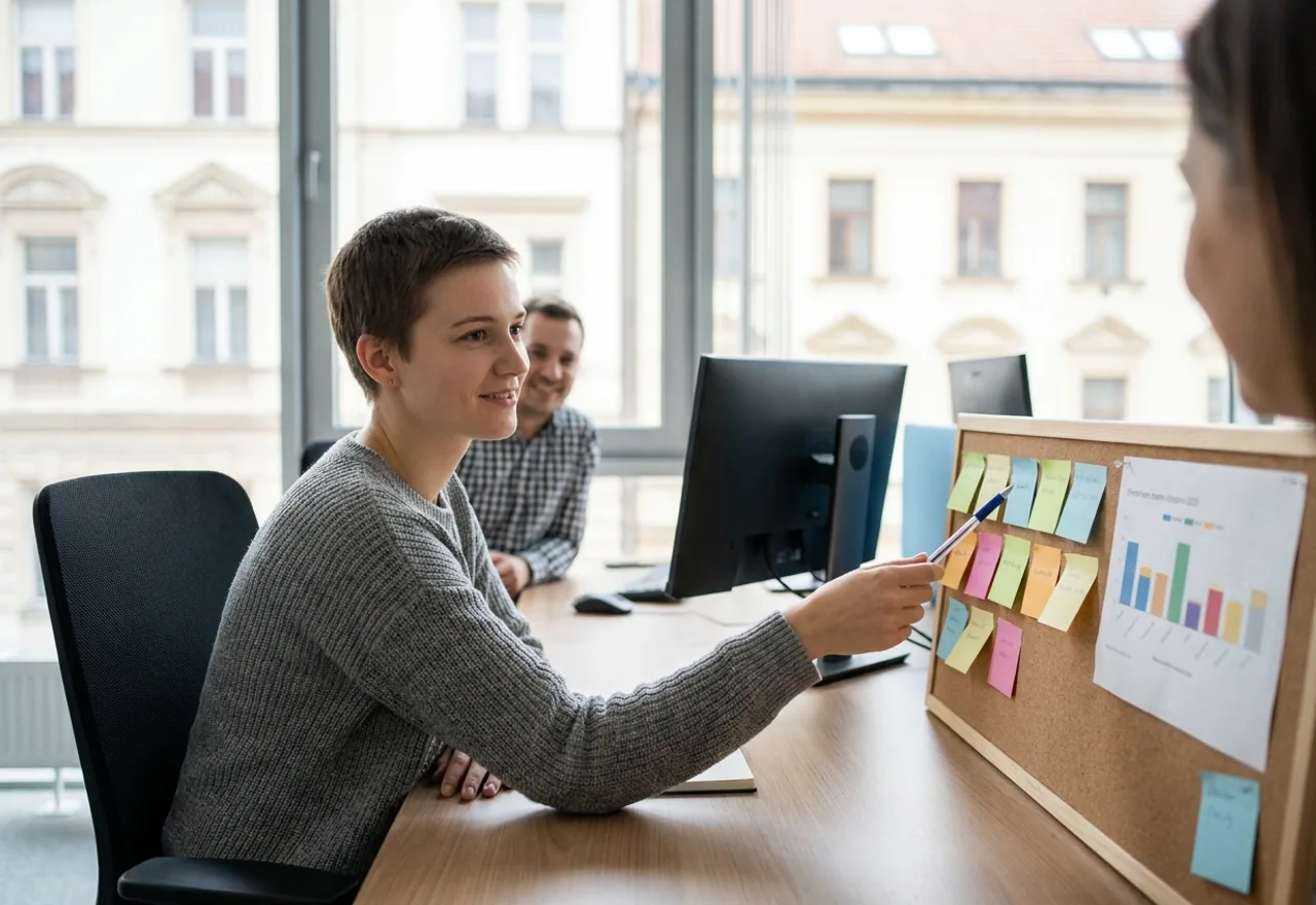 Freelance marketér pracuje na viacerých klientskych kampaniach