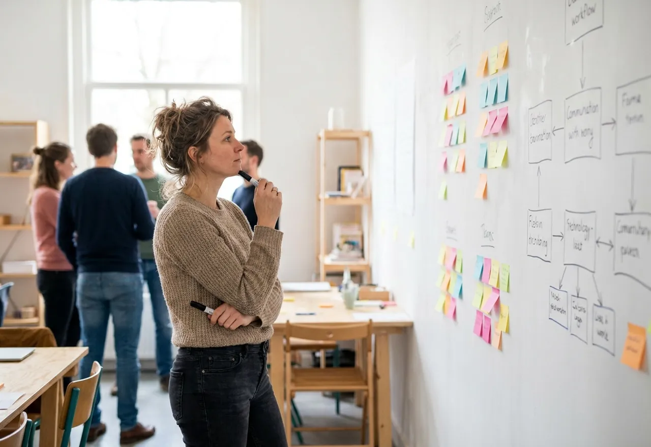 A freelance marketer works on multiple client campaigns