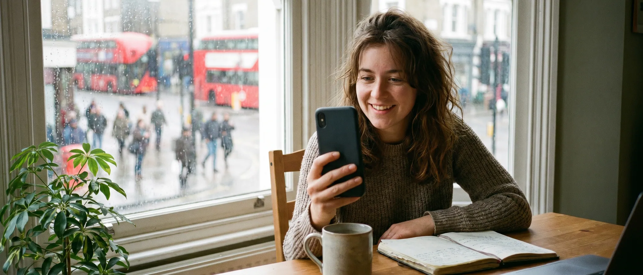 A confident small business owner handling their own Google Ads without an agency