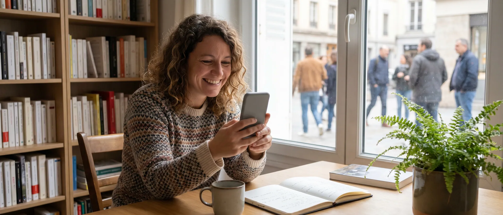 Un chef d'entreprise indépendant gère lui-même son marketing en ligne comme alternative à une agence Google Ads