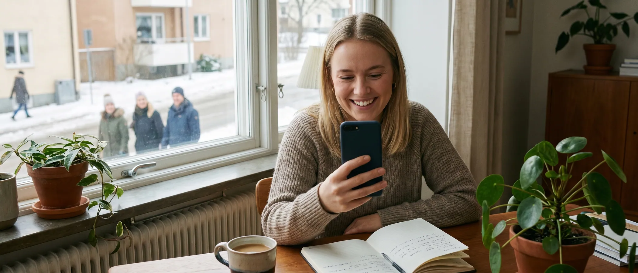Självständig företagare hanterar sin egen Google Ads-marknadsföring på en laptop som alternativ till en byrå