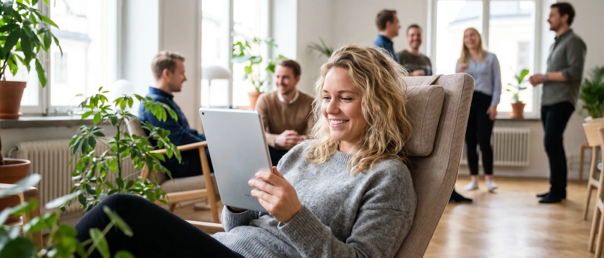 Person arbetar i en modern webbapp på en laptop som alternativ till Google Ads Editor