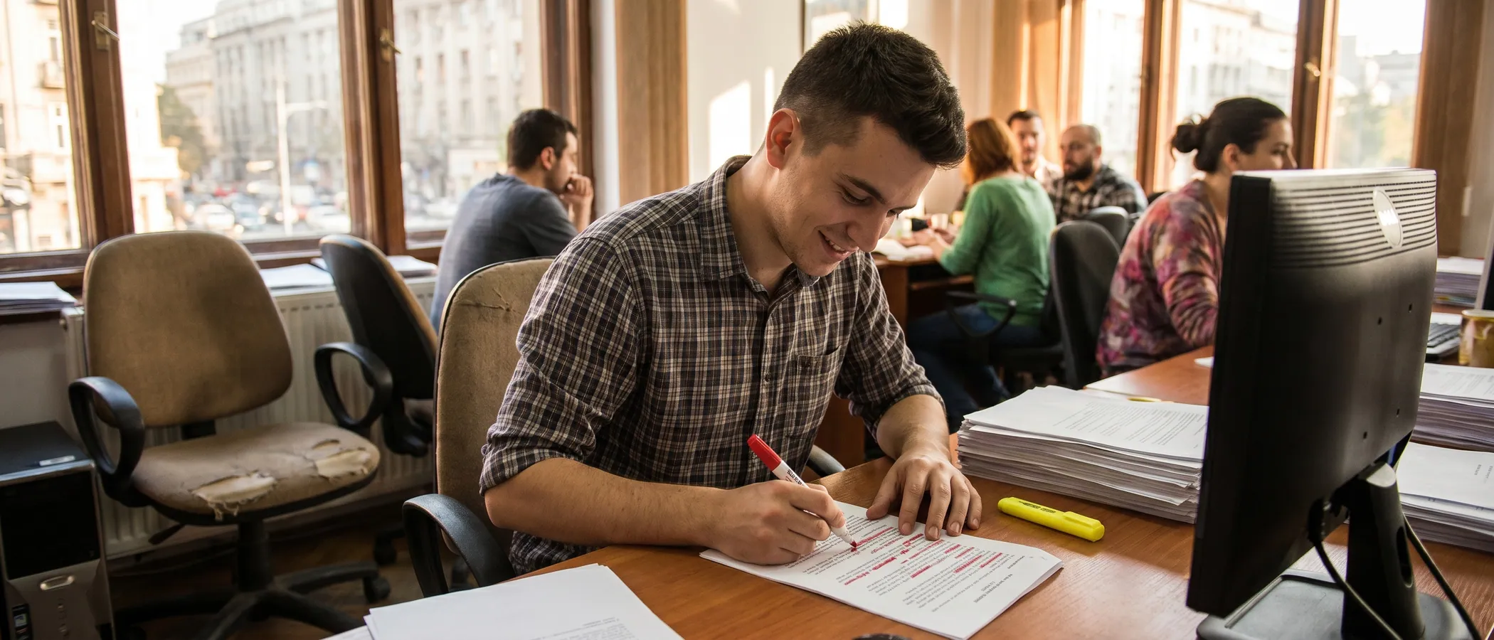 O persoană analizează date de căutare pe laptop pentru a rafina lista de cuvinte cheie negative Google Ads